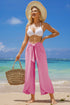 Bonbon Knotted Drop Waist Split Leg Relaxed Pants